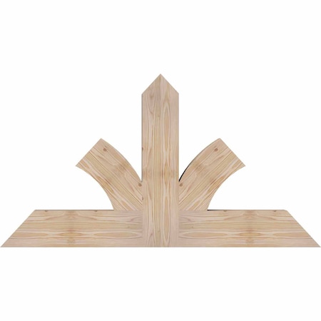 Ekena Millwork Richland Smooth Timber Gable Bracket, Douglas Fir, 48"W x 26"H x 3 1/2"D x 5 1/2"F, 13/12 Pitch GBW048X26X0406RIC00SDF